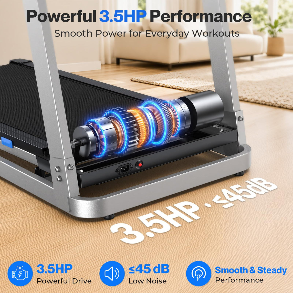 Foldable Treadmill with 10% Incline 400 LBS Capacity Q9765