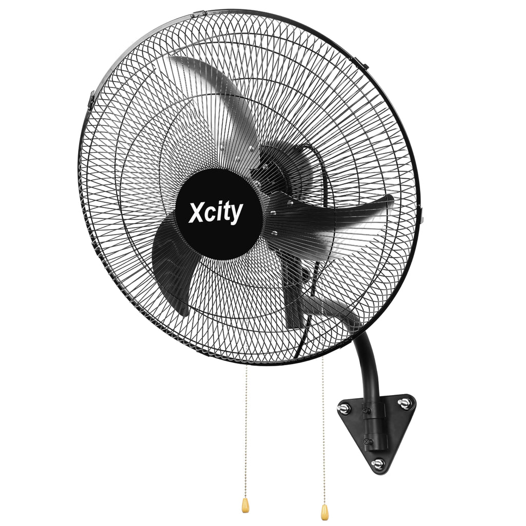 20 inch Industrial Wall Mounted Oscillating Fan, 3-Speed, 5500 CFM, Black M11992