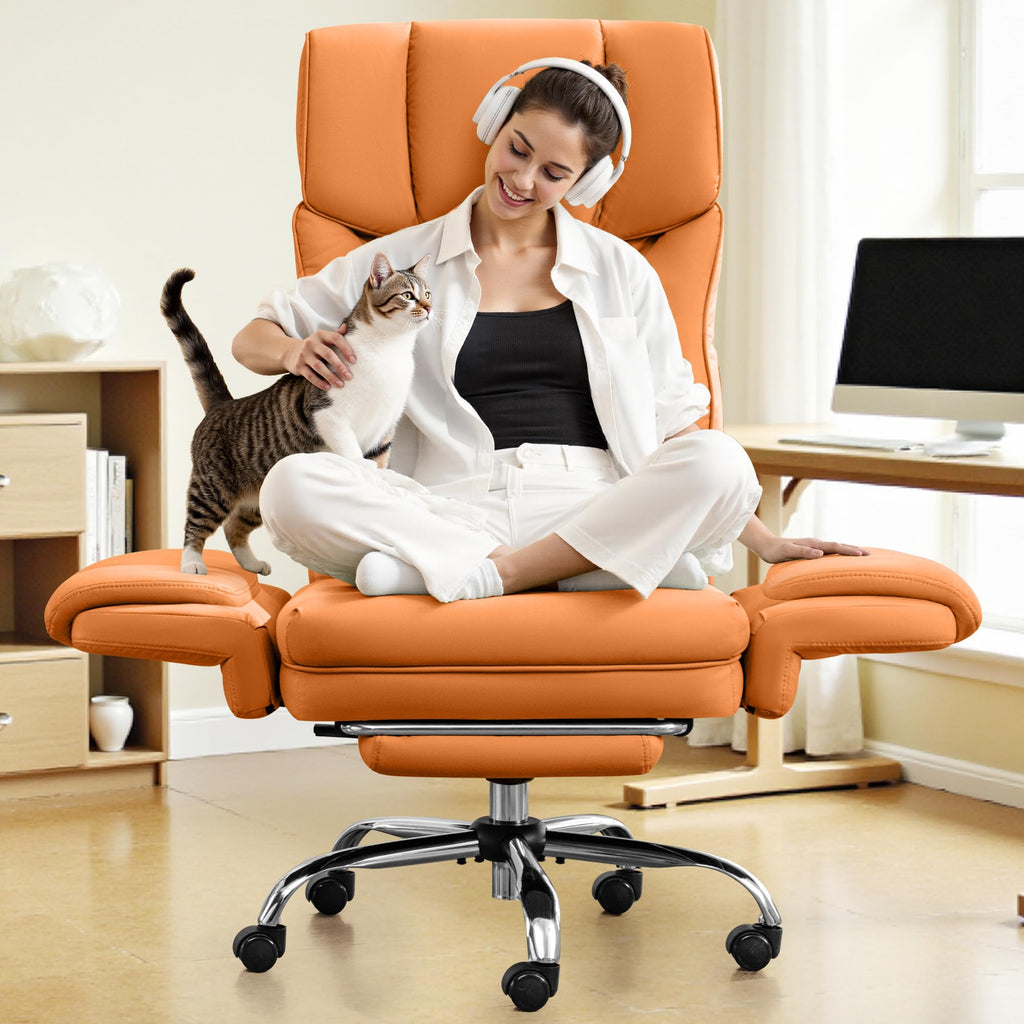 Brown Office Chair with Flip Armrests Q463109