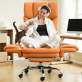 Brown Office Chair with Flip Armrests Q463109