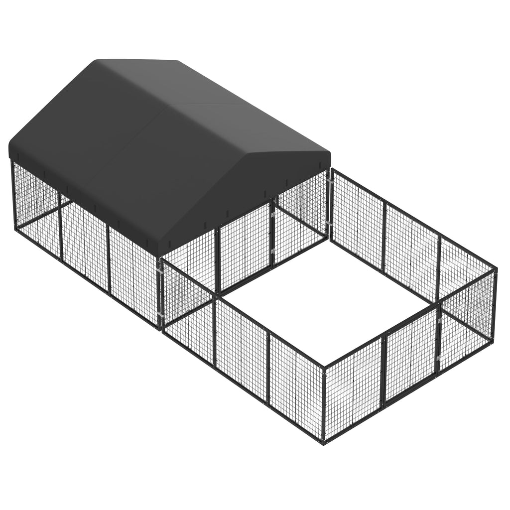 Outdoor Dog Kennel with Dog Fence C858738
