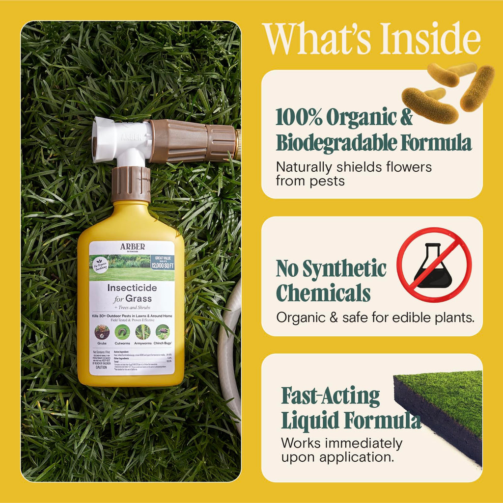 Organic Grub Killer & Lawn Insecticide 16 oz W975