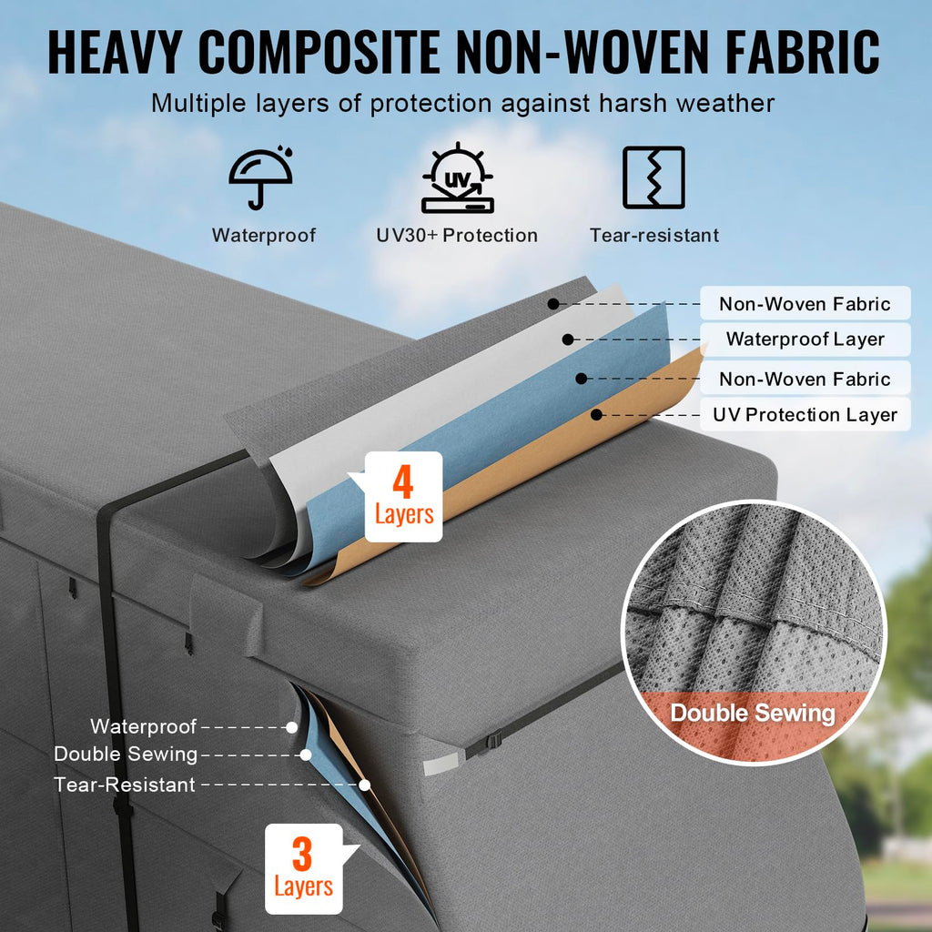 40-43 ft Non-Woven Fabric Waterproof RV Cover with Storage Bag V621