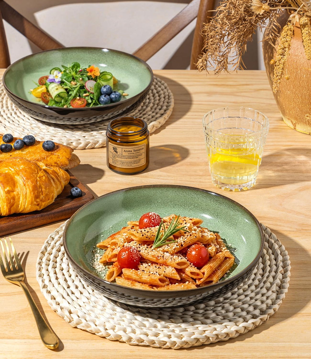 9.0" Ceramic Pasta Bowls Set of 4 O6115
