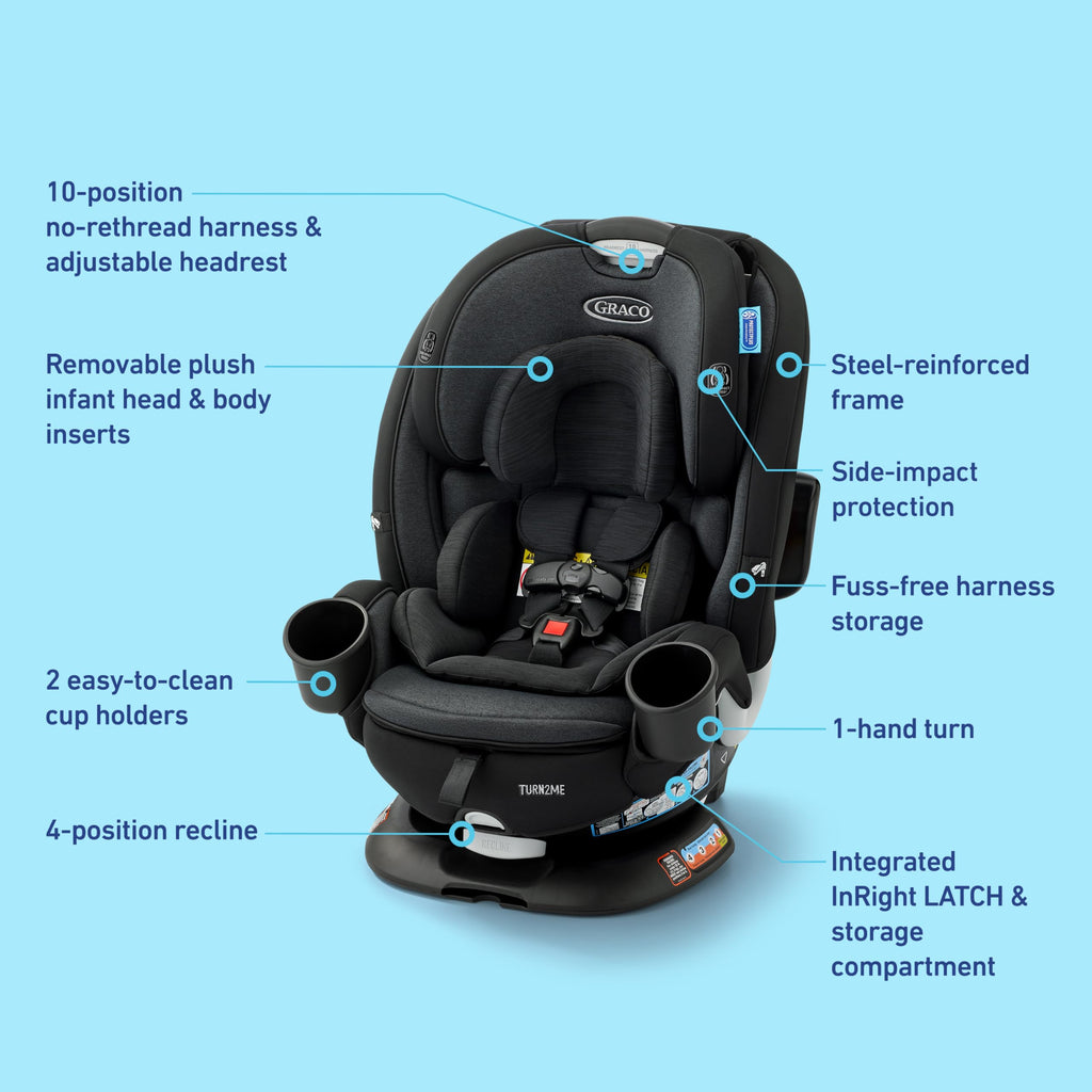 3-in-1 Rotating Convertible Car Seat D29113