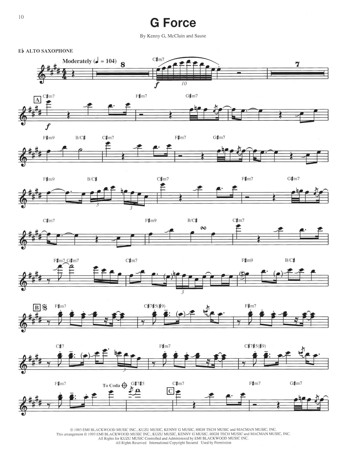 Saxophone Sheet Music Book L634