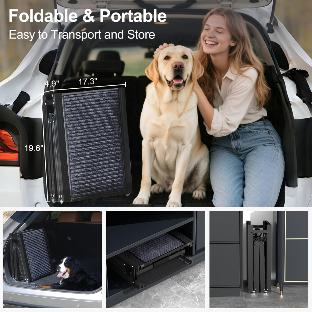 63" L × 17" W Lightweight Foldable Dog Ramp V172832