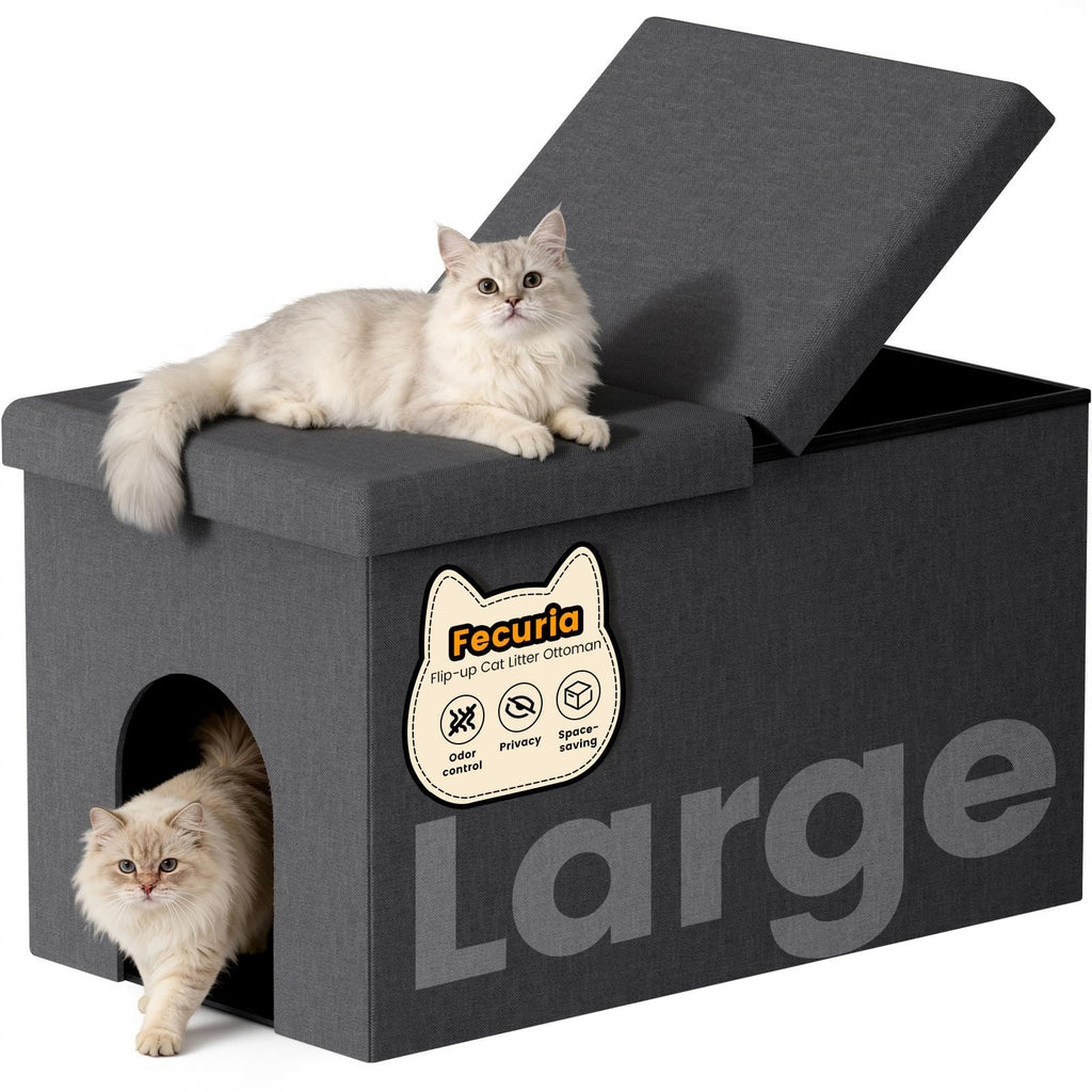 Dark Grey Cat Litter Box Enclosure X9861