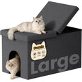 Dark Grey Cat Litter Box Enclosure X9861