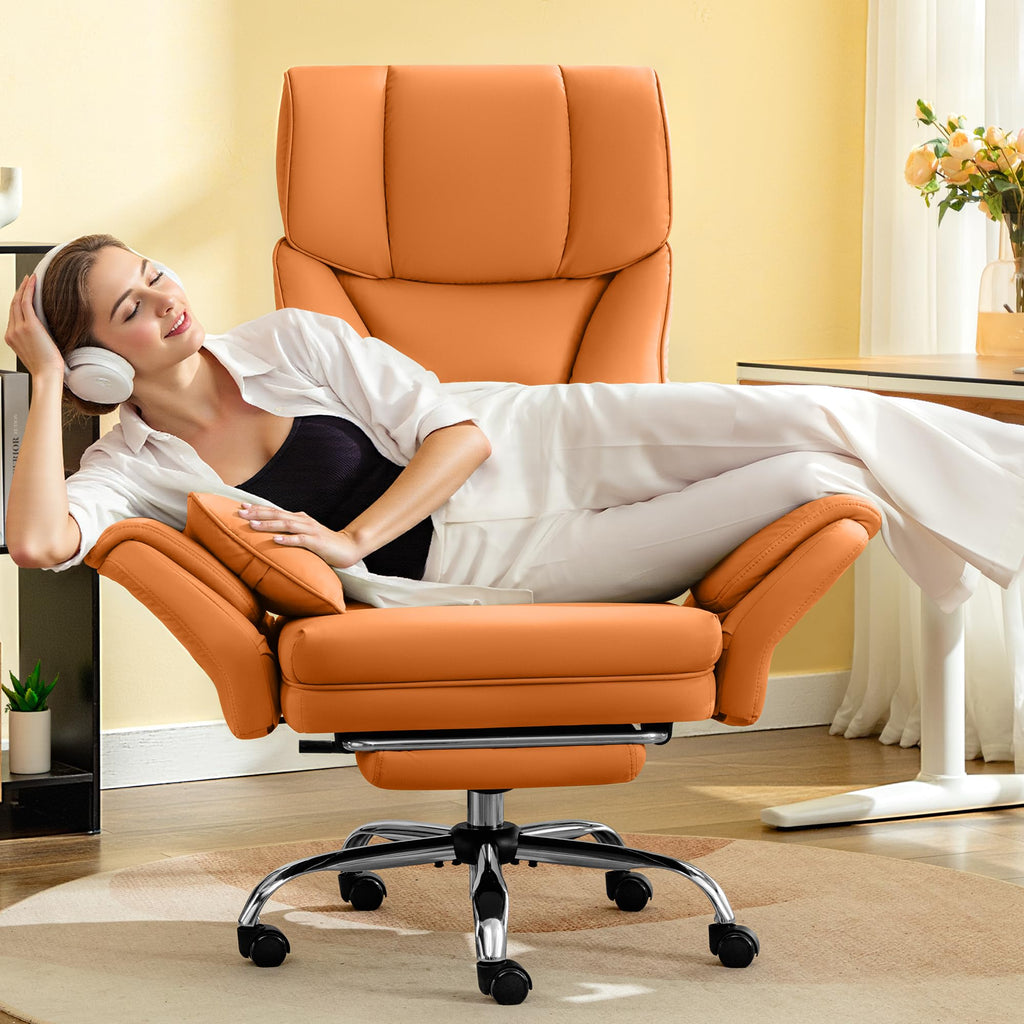 Brown Office Chair with Flip Armrests Q463109