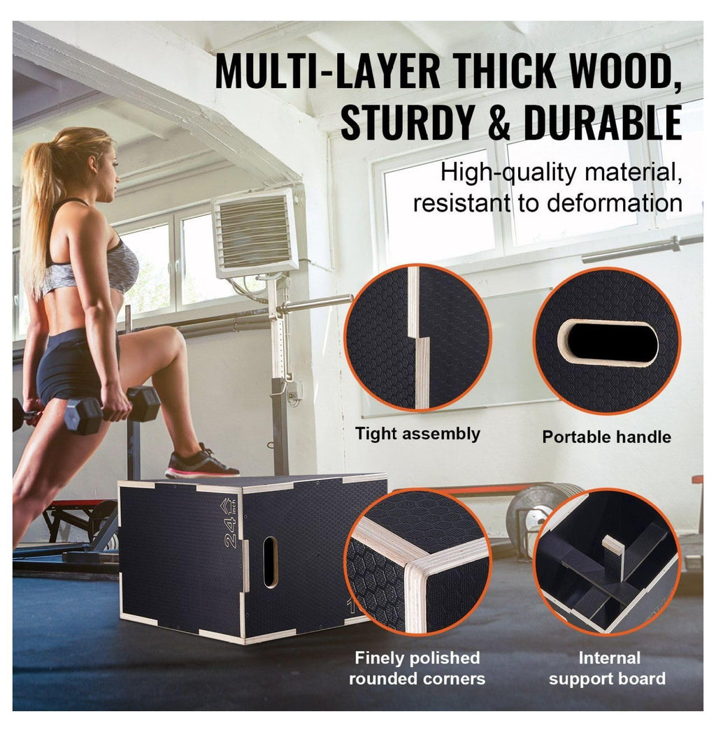 24/20/16 Inch Wooden Plyo Box E66818