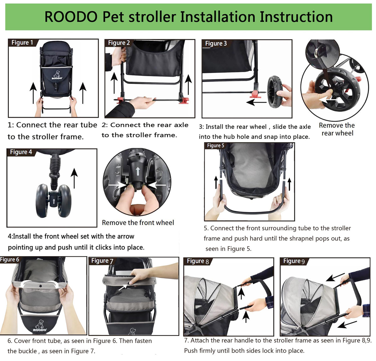 4 Wheel Lightweight Foldable Pet Stroller W674543