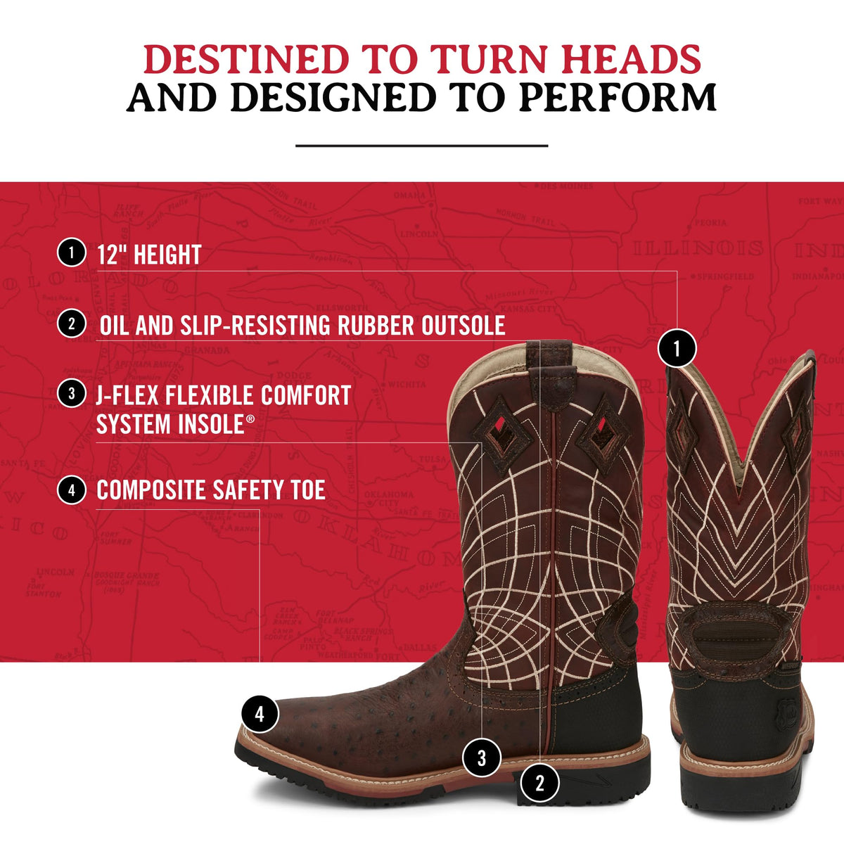 12" Waterproof Work Boots Y88285