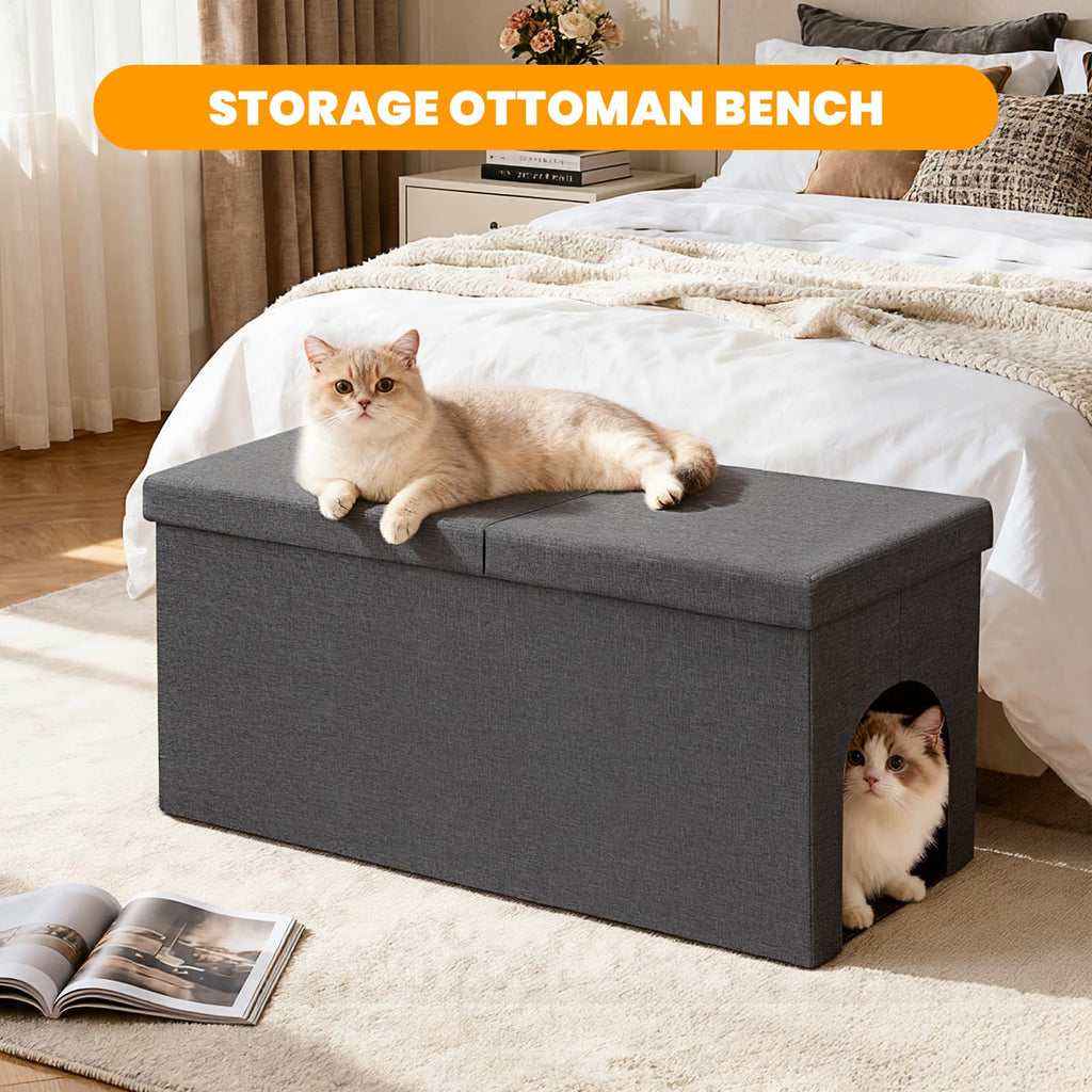 Dark Grey Cat Litter Box Enclosure X9861