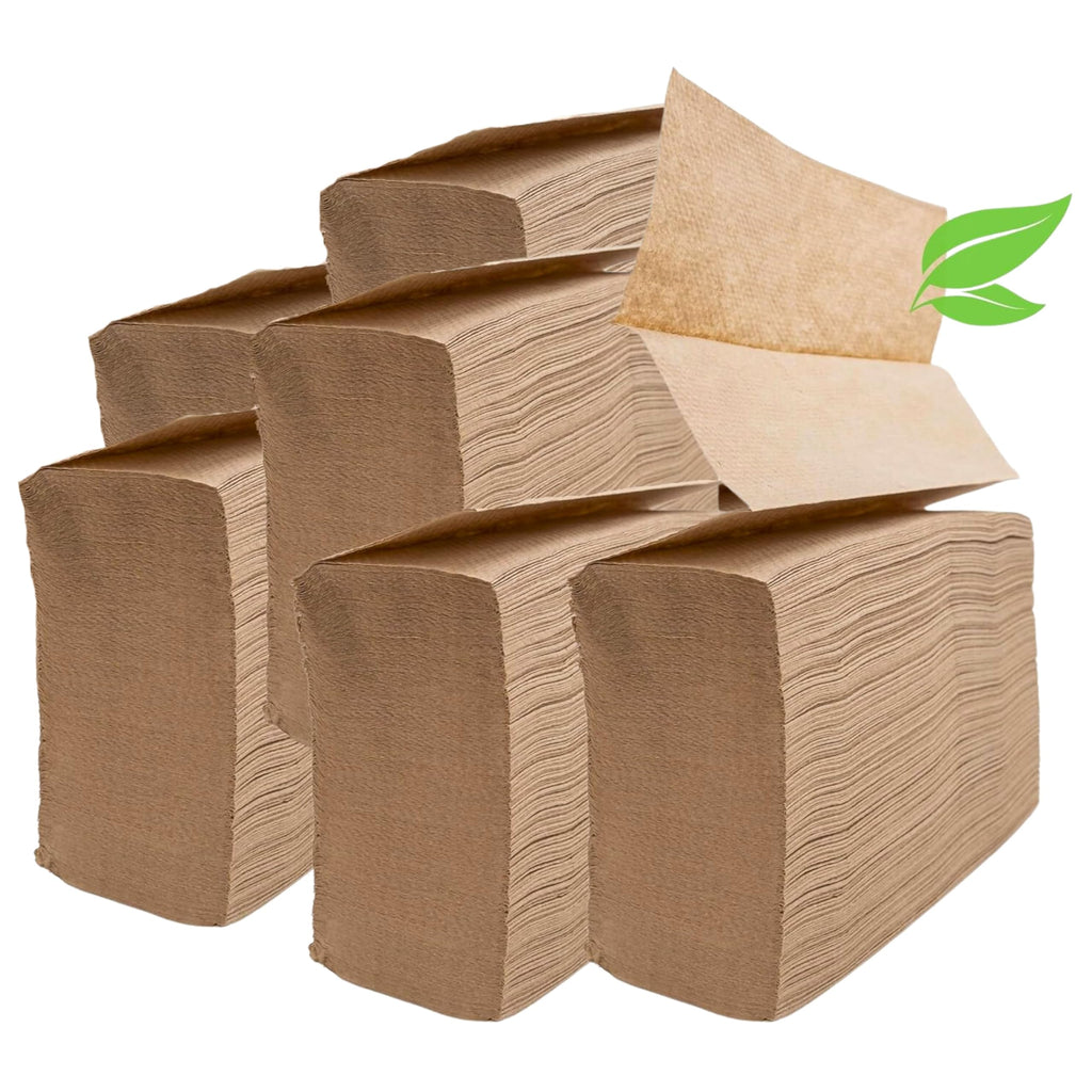 Brown Organic Unbleached Z-Fold Paper Towels 1250ct R609