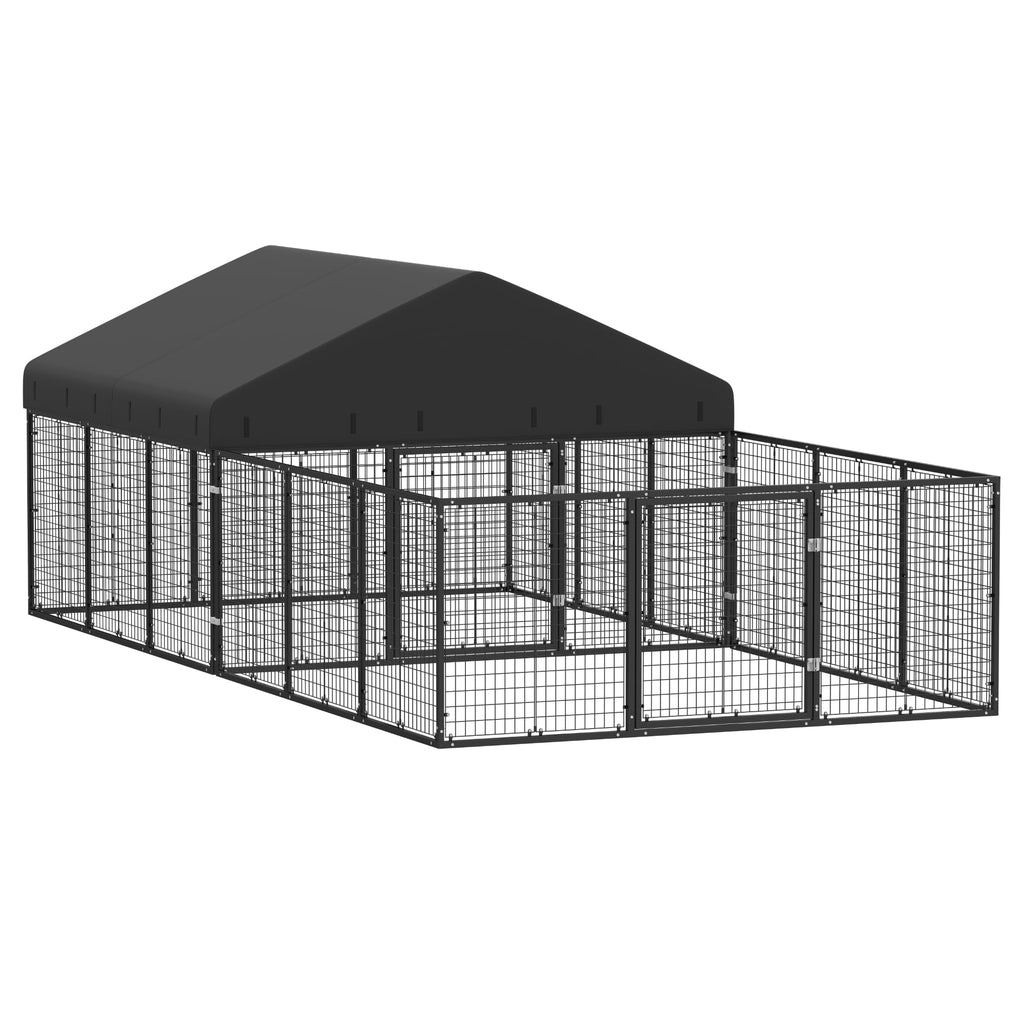 Outdoor Dog Kennel with Dog Fence C858738