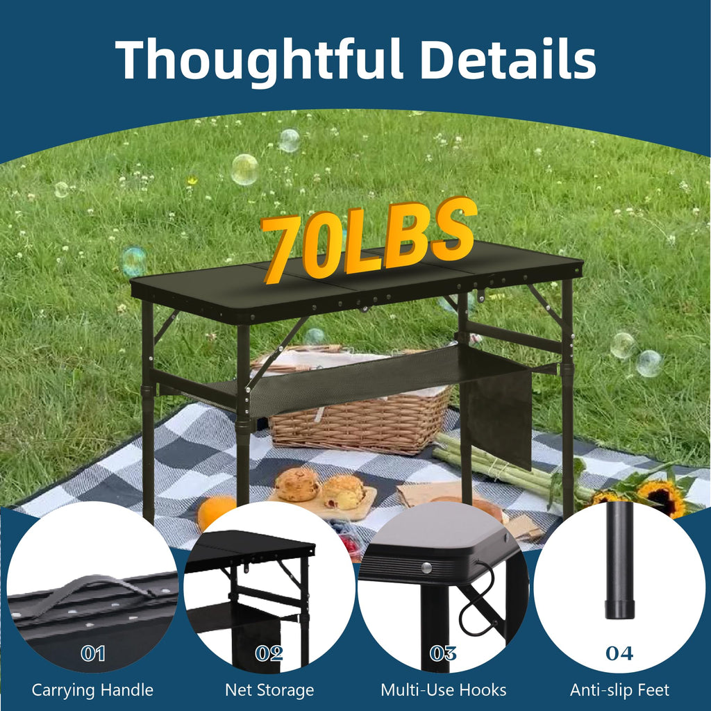 3 ft Folding Camping Table Y49667