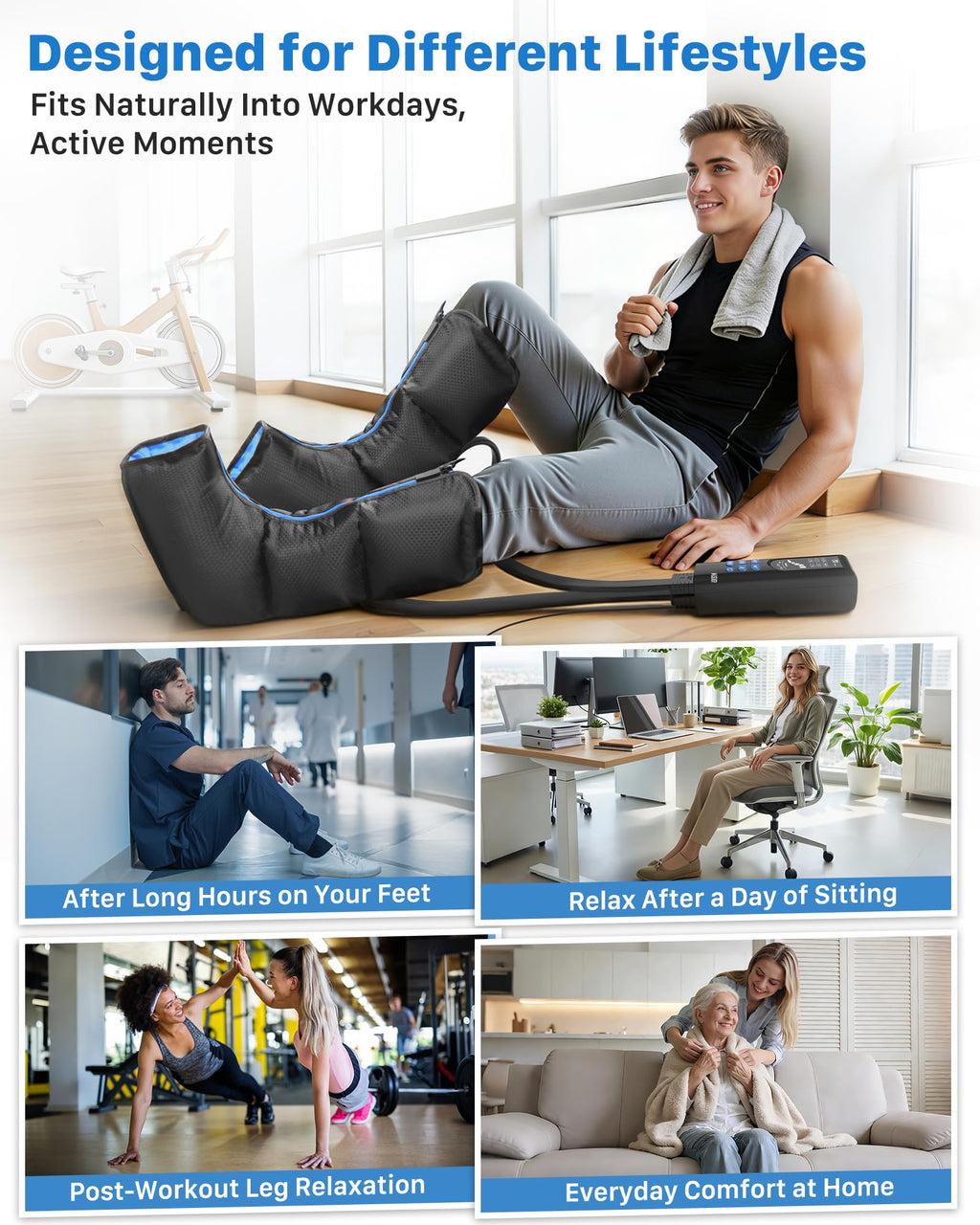 Air Compression Leg Massager with Heat R26334