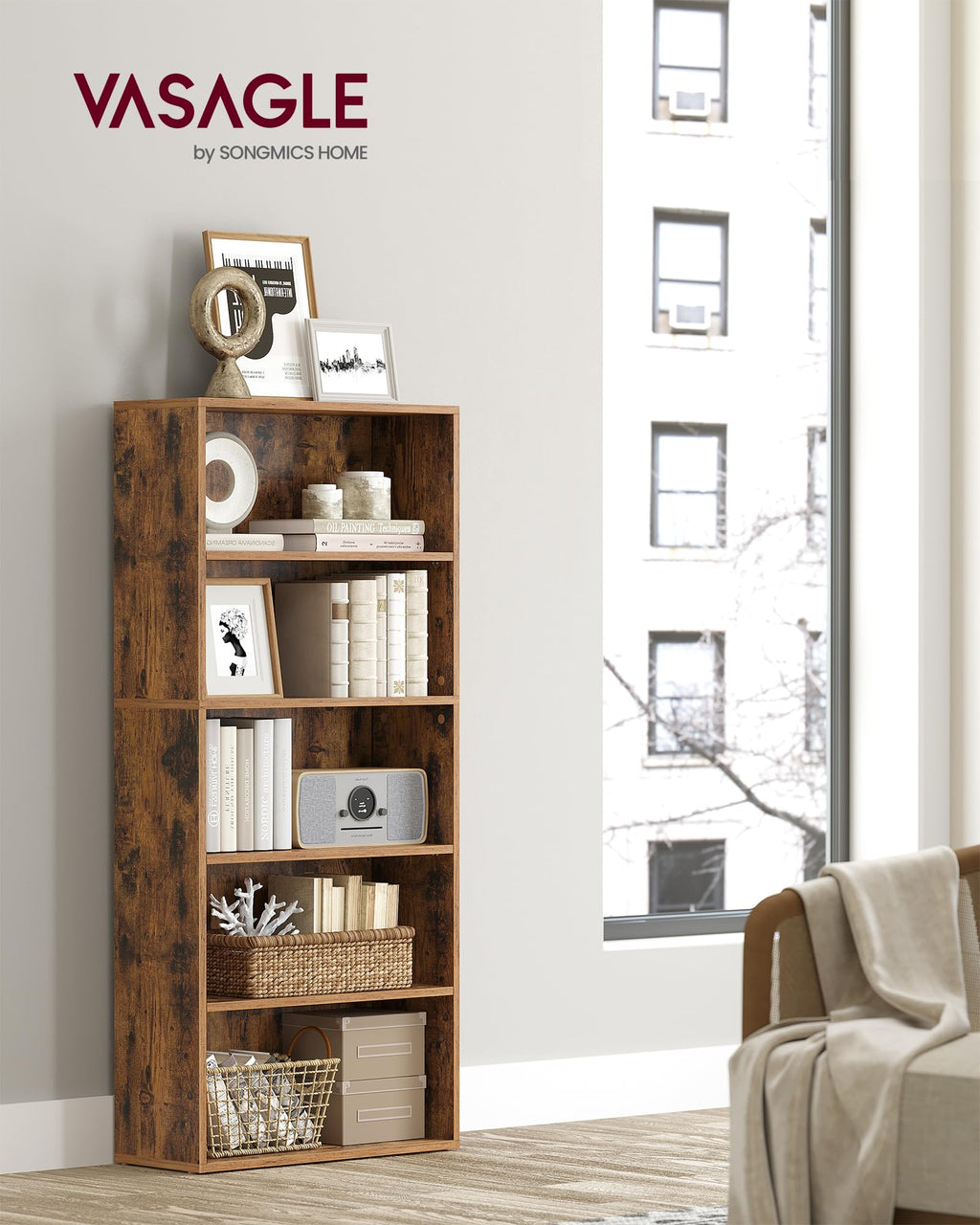 5-Tier Bookshelf Storage Organizer B987993