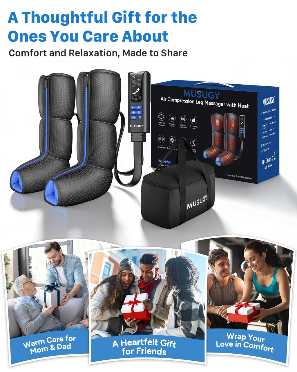 Air Compression Leg Massager with Heat R26334