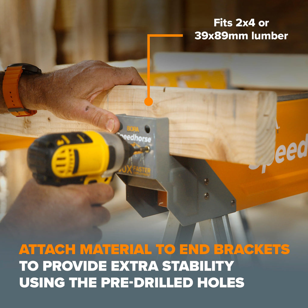 2 Pack Adjustable Folding Heavy Duty Sawhorse M48574