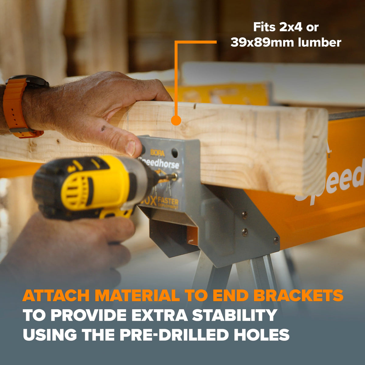 2 Pack Adjustable Folding Heavy Duty Sawhorse M48574