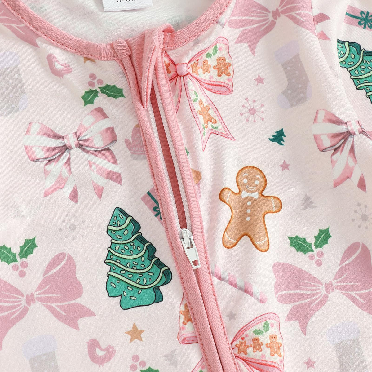 Newborn Christmas Zipper Jumpsuit Romper Q234