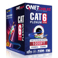 Blue Cat6 Plenum 1000ft 23AWG UTP Ethernet Cable D2369