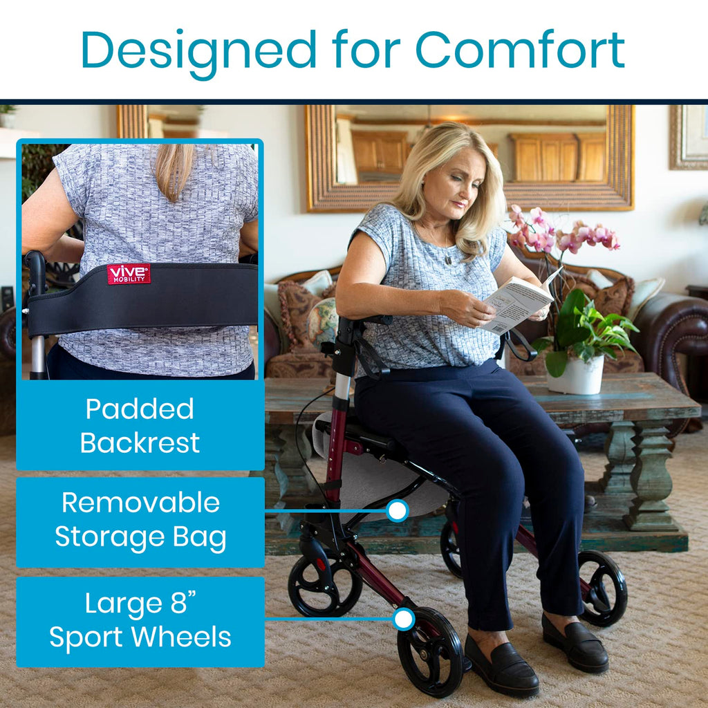 Folding 4 Wheel Rollator Walker S1203