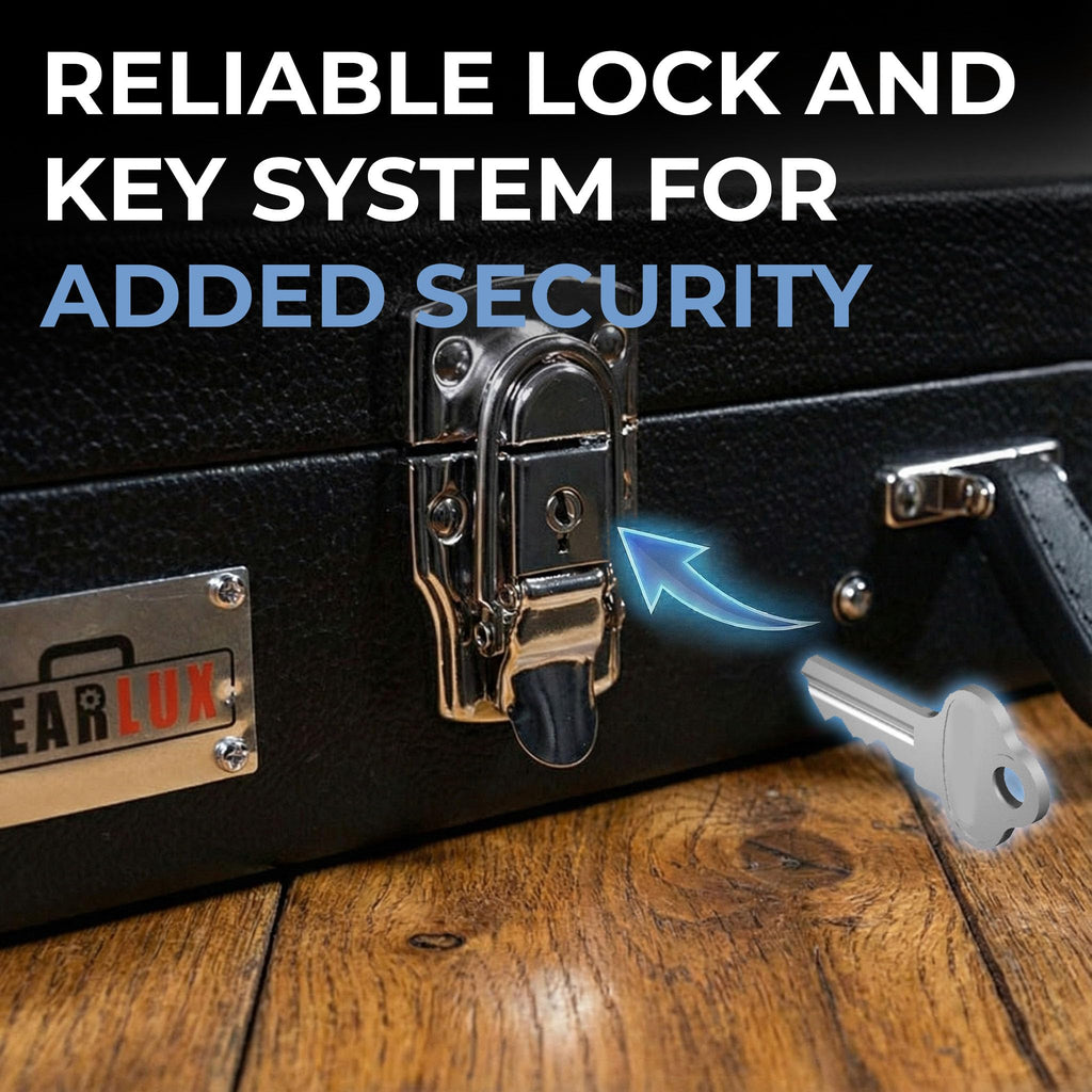 Black Bass Guitar Hard Case with Lock and Key D955233