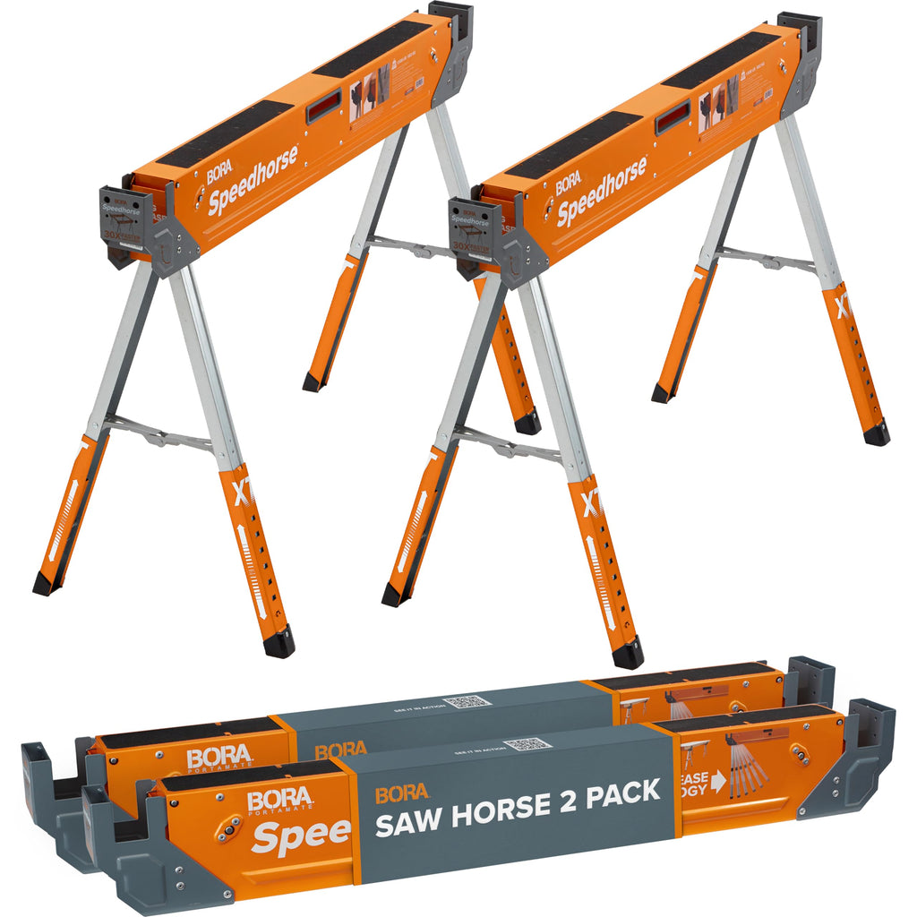 2 Pack Adjustable Folding Heavy Duty Sawhorse M48574