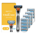 5-Blade Men's Razor with 16 Cartridges, Black T693928