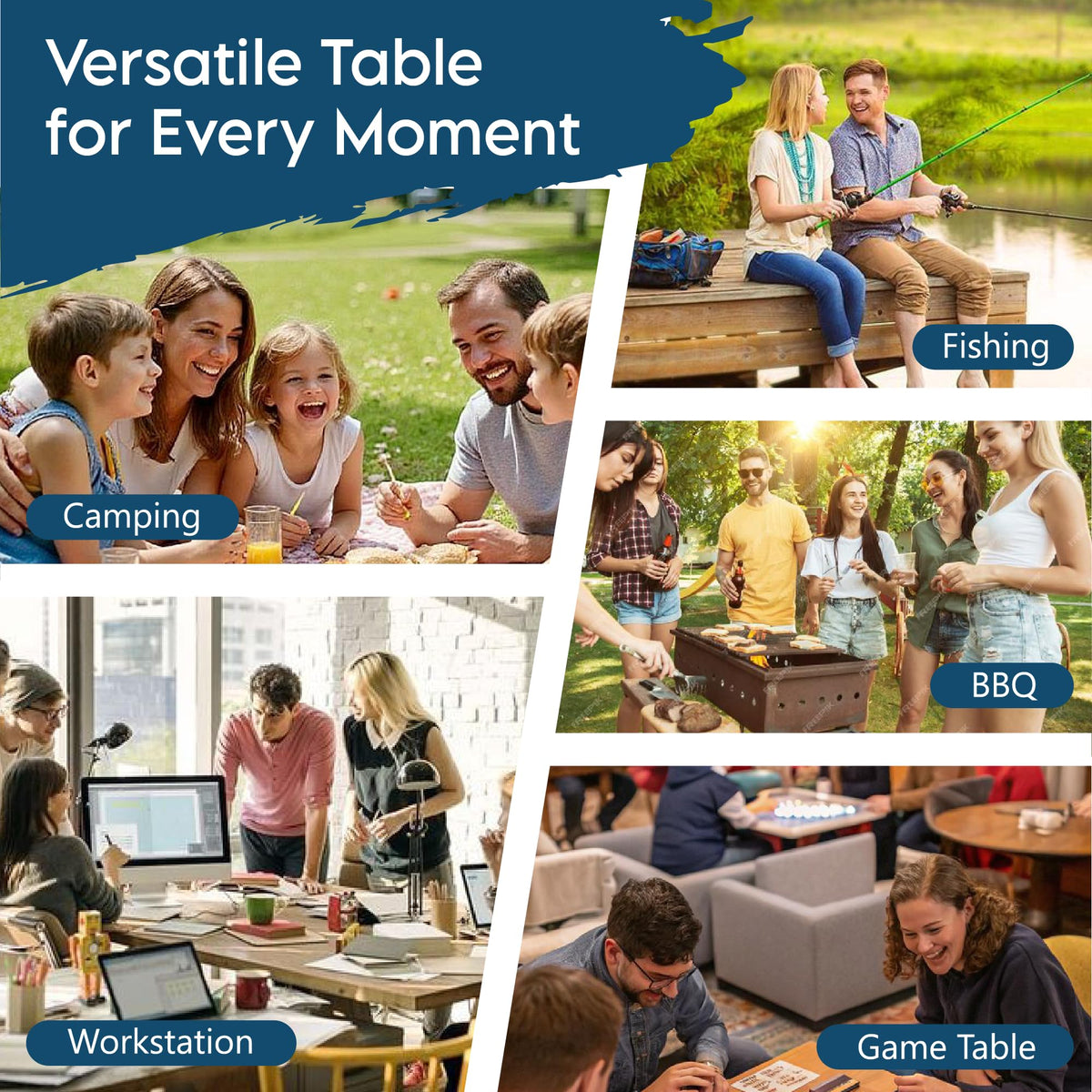 3 ft Folding Camping Table Y49667