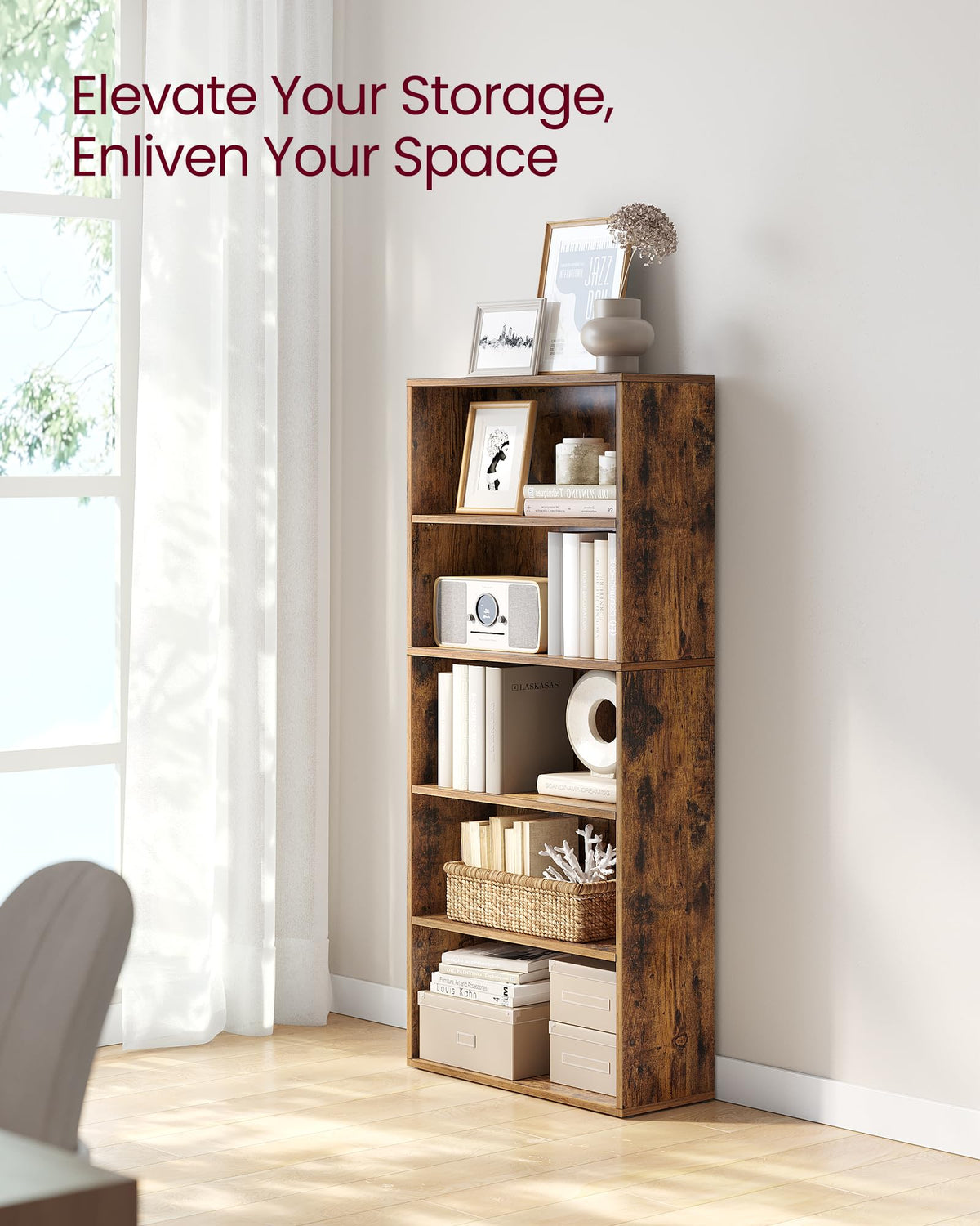 5-Tier Bookshelf Storage Organizer B987993