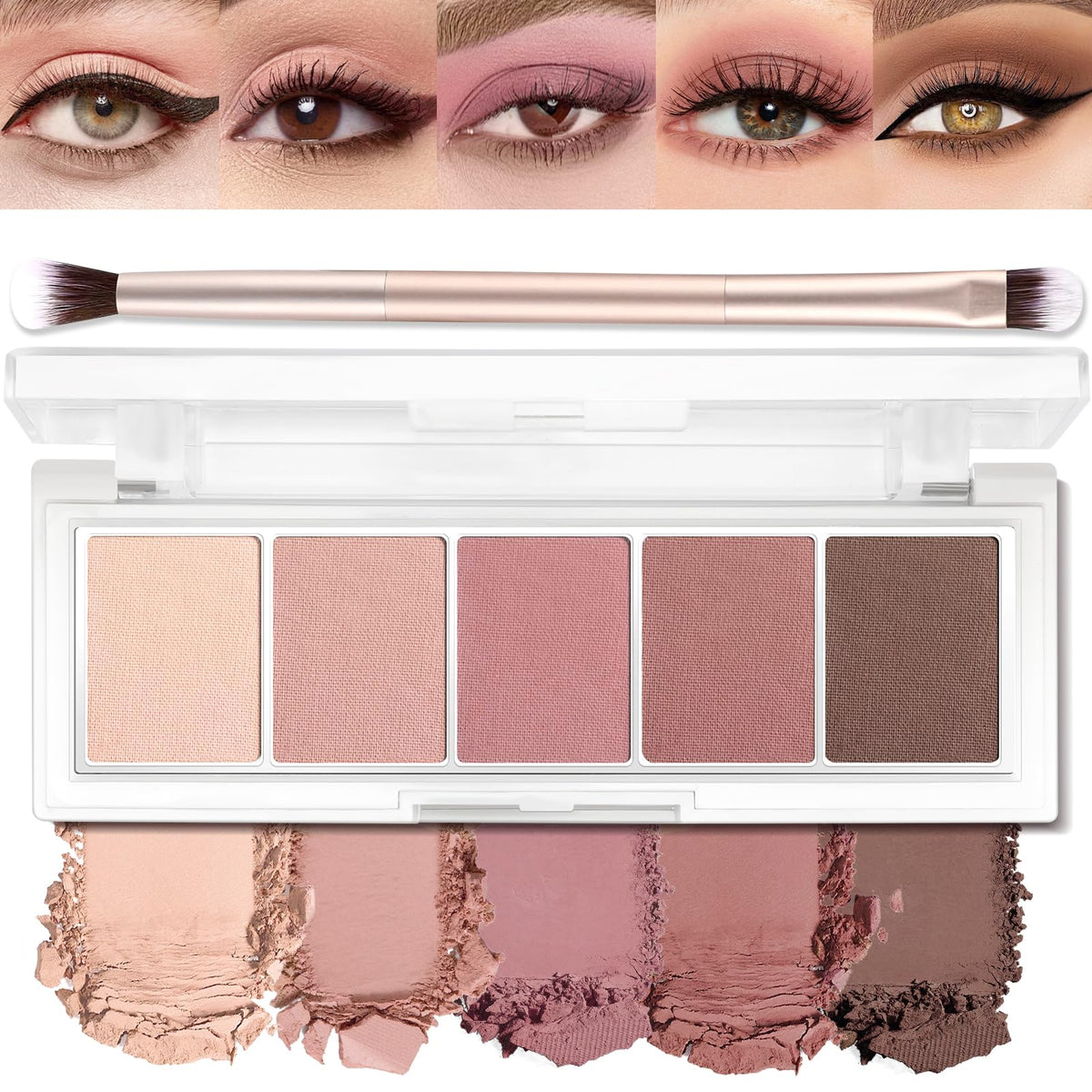 5 Colors Matte Eyeshadow Palette A4235