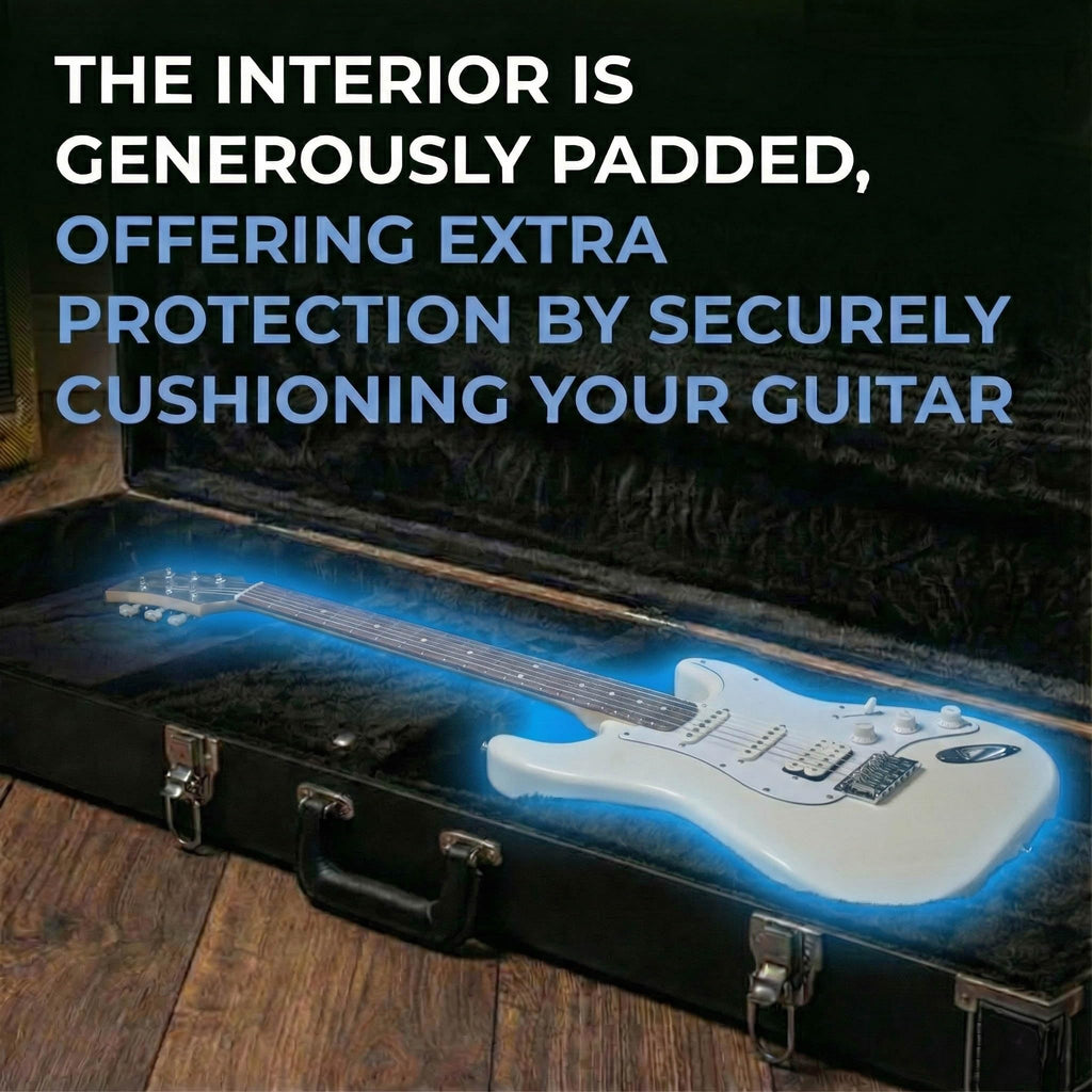 Black Bass Guitar Hard Case with Lock and Key D955233