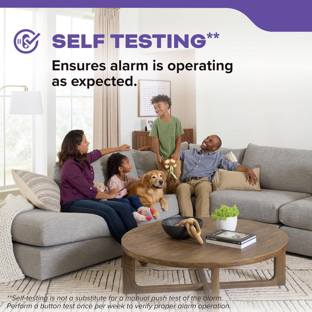 Hardwired Smoke & Carbon Monoxide Detector, 10-Year Battery Backup, 4 Pack S217