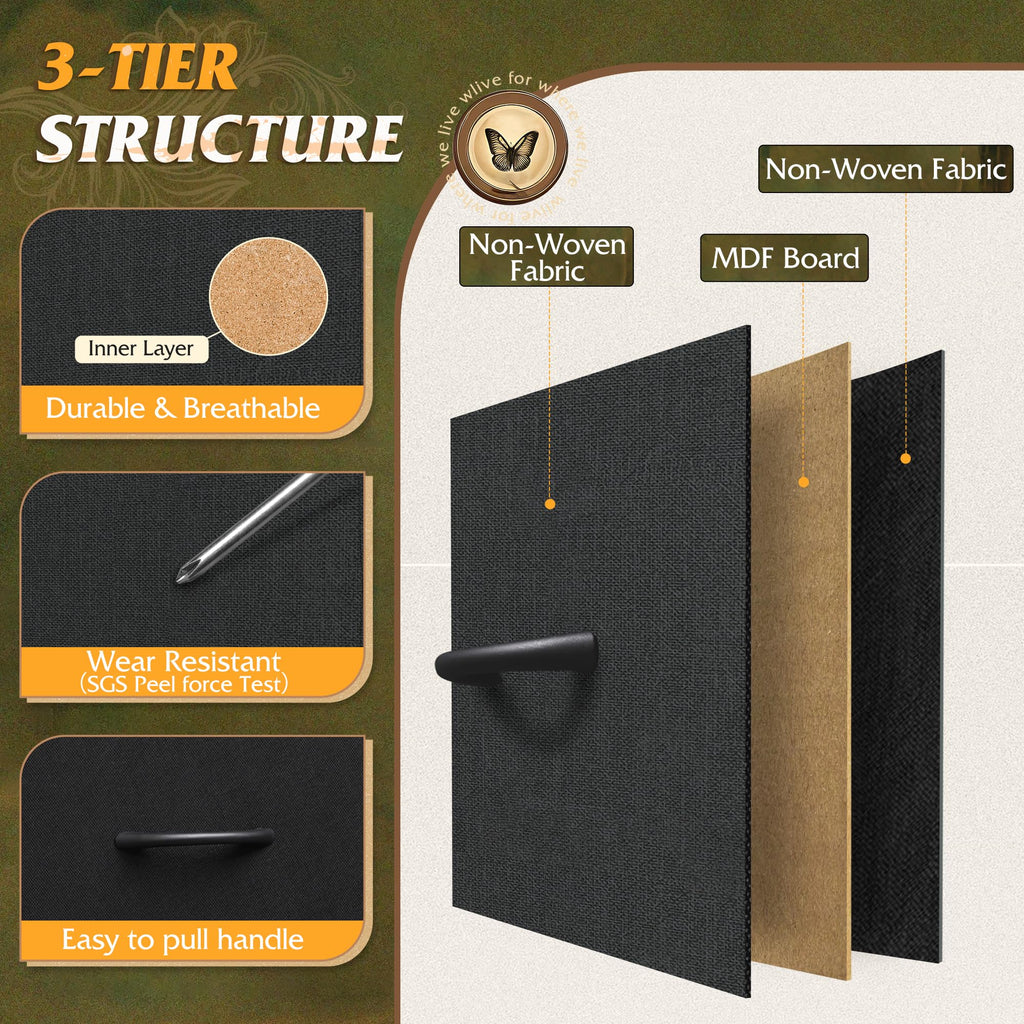 Black 6 Drawer Tall Dresser P1013