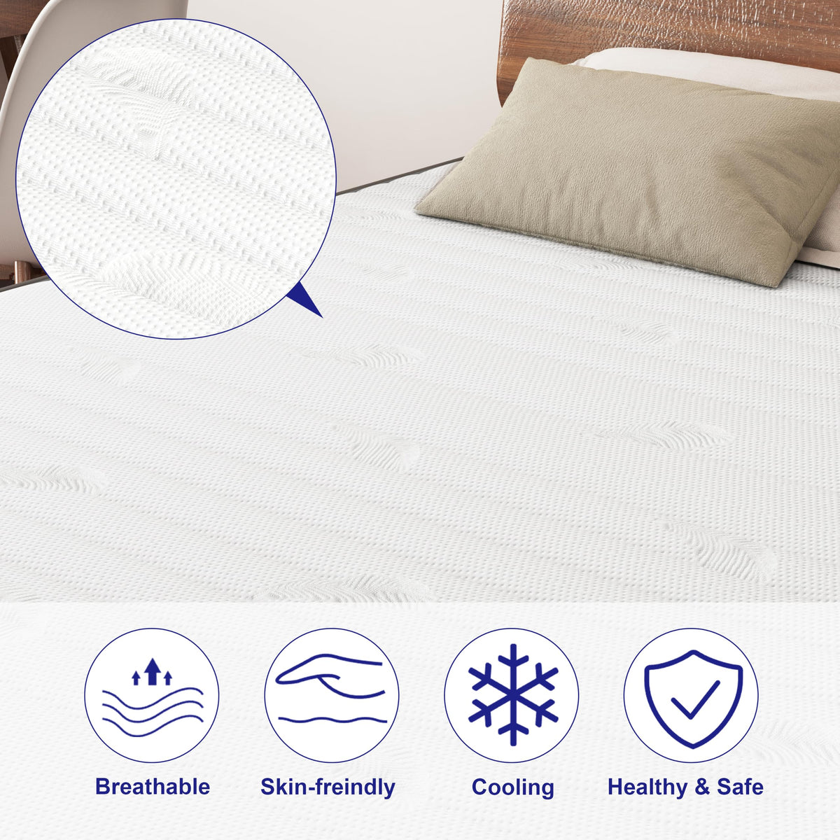 10 Inch Full Size Medium Firm Hybrid Mattress Y1780