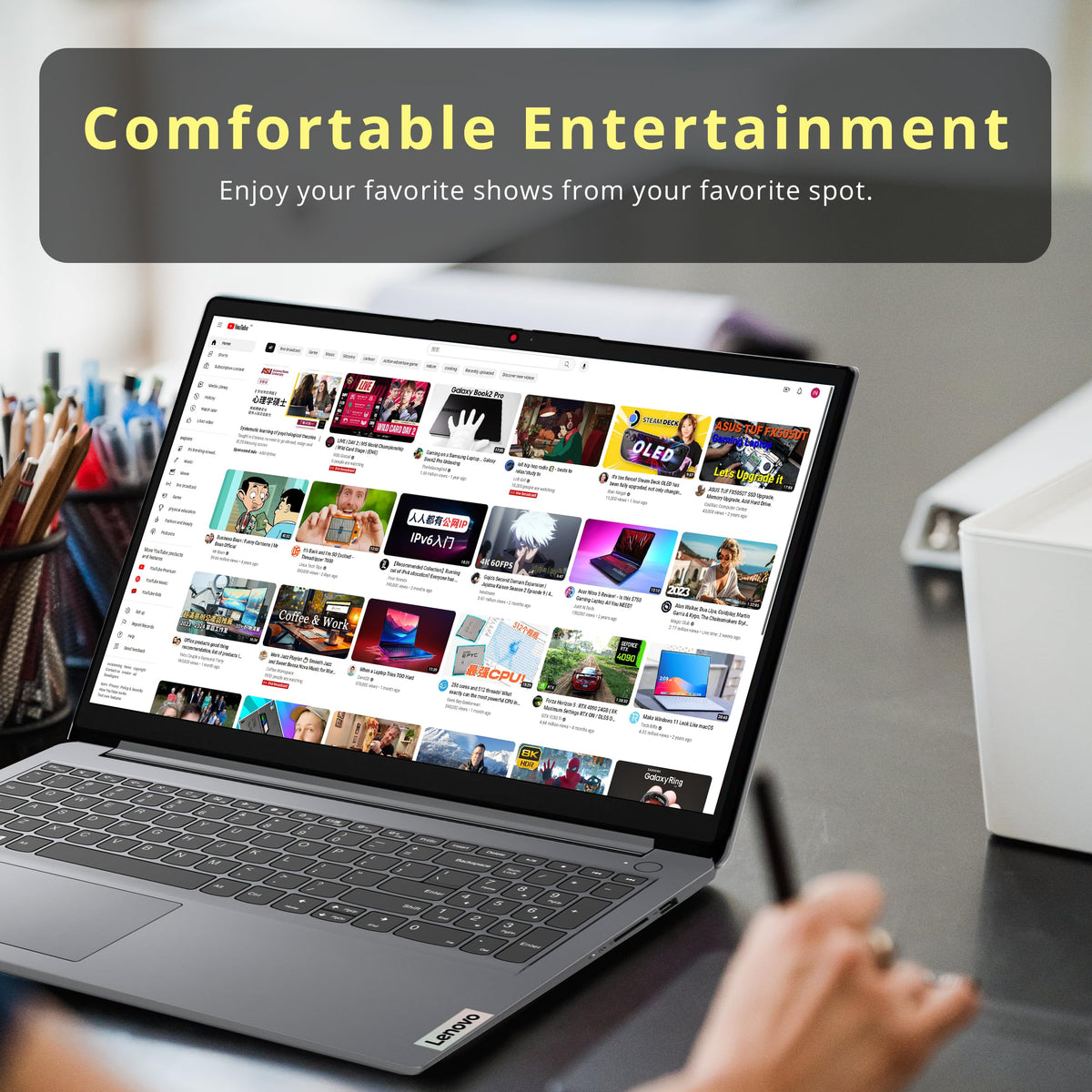 15.6" FHD Touchscreen Laptop, Intel i3, 8GB RAM, 416GB Storage, Gray G449552