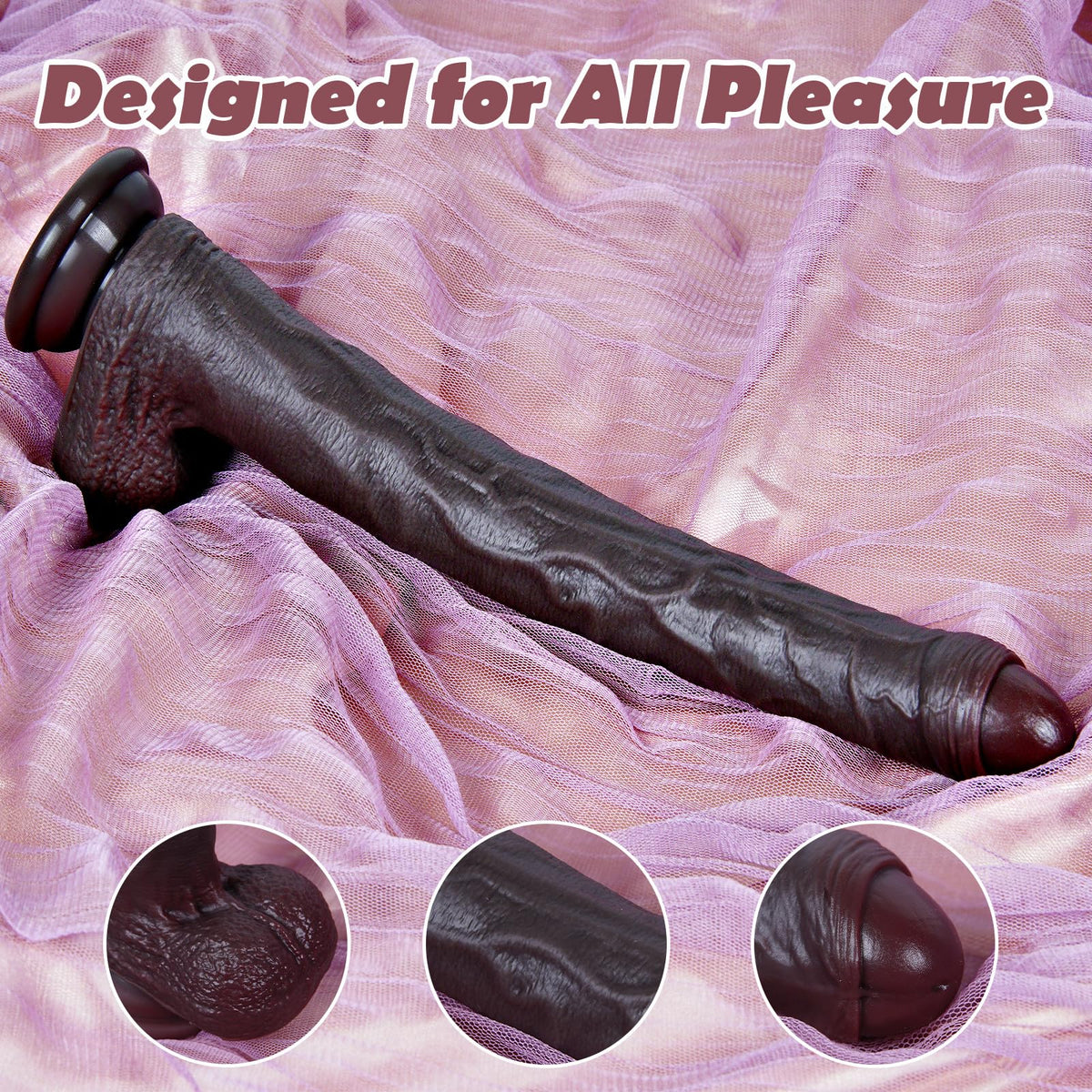 Black Realistic Dildo with Suction Cup X2835