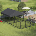 Outdoor Dog Kennel with Dog Fence C858738